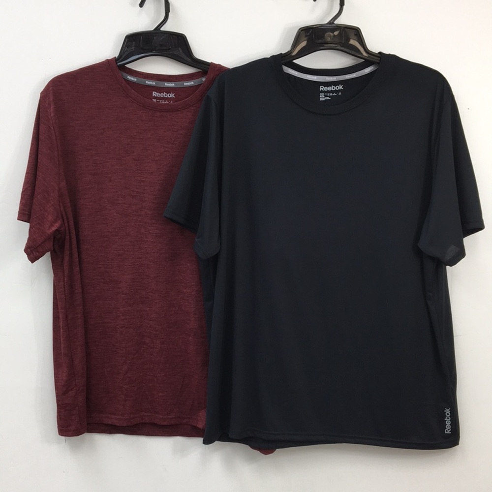 Reebok Mens Short Sleeve Athletic Speedwick Shirts Bundle of 2 Size 2XL